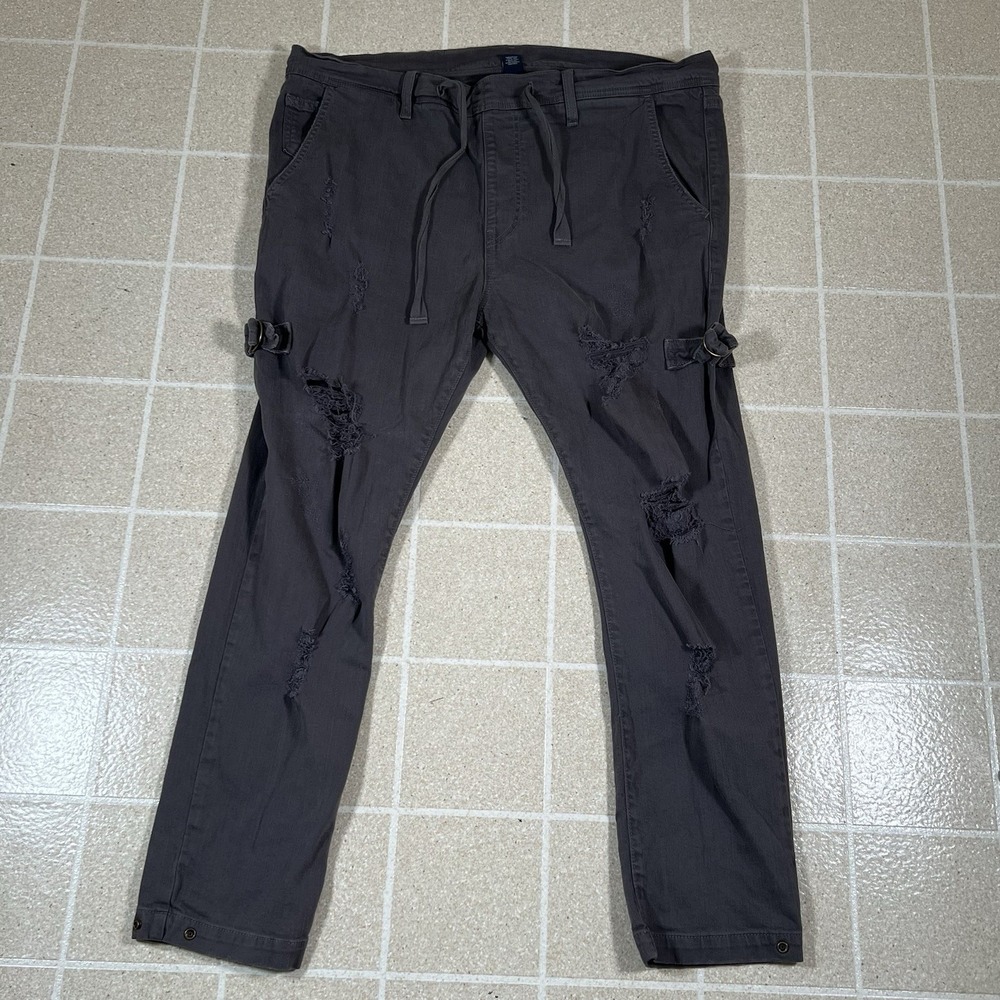 True Religion Distressed Jeans Grey Size 38
